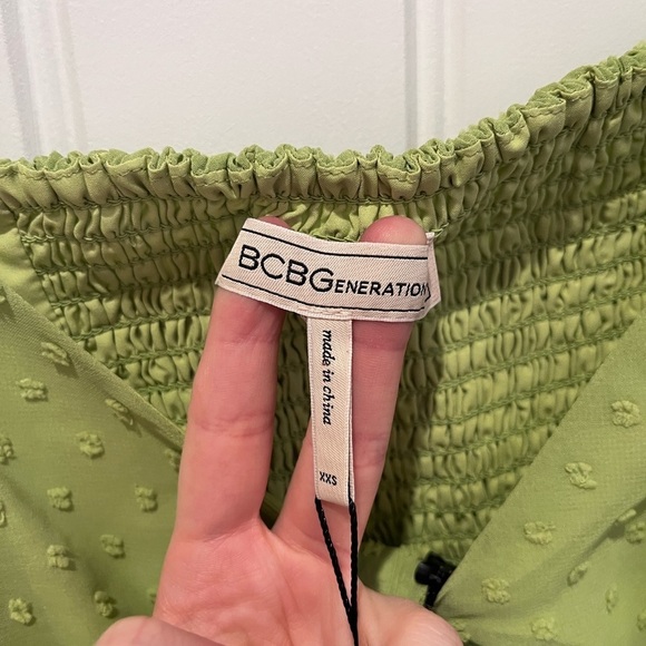 🧁BCBGeneration Puff Sleeve Tie Top Coquette Farm Boho Hippie Cottagecore Spring - Picture 8 of 12